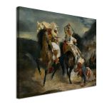 Πίνακας ζωγραφικής Η μάχη του Γκιαούρη και του Χασάν Delacroix Eugene Καμβάς τελαρωμένος Όψη 4