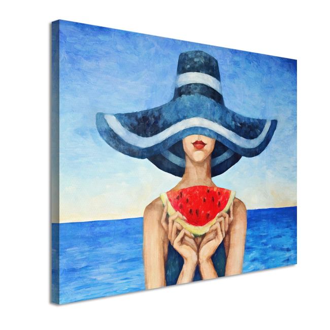 Canvas print Hat and watermelon Framed canvas View 4