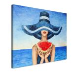 Canvas print Hat and watermelon Framed canvas View 4