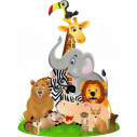 Kids wall stickers Animals of the jungle in a pyramid