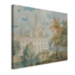 Πίνακας ζωγραφικής Clare hall and King’s college chapel Turner J. M. W. Καμβάς τελαρωμένος Όψη 4
