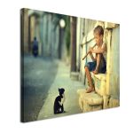 Canvas print The piper and the cat Framed canvas View 4