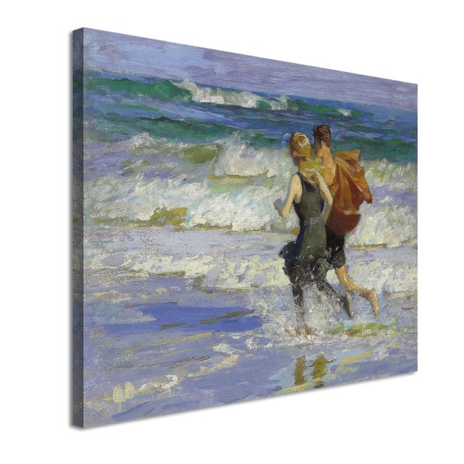 Canvas print At the beach Edward Henry Potthast Framed canvas View 4