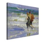 Πίνακας ζωγραφικής At the beach Edward Henry Potthast Καμβάς τελαρωμένος Όψη 4