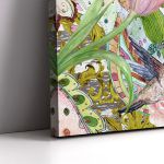 Canvas print Flowers hummingbirds and butterflies Framed canvas View 5