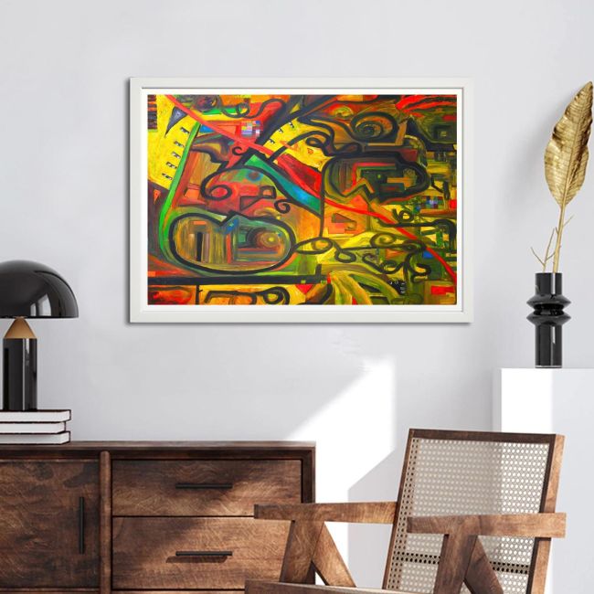 Πίνακας σε καμβά Abstract selection CII Καμβάς τελαρωμένος Όψη 10