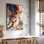 Canvas print The girl and the violoncello Framed canvas View 3