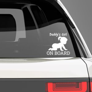 Car sticker Daddy's girl baby girl View 1 2