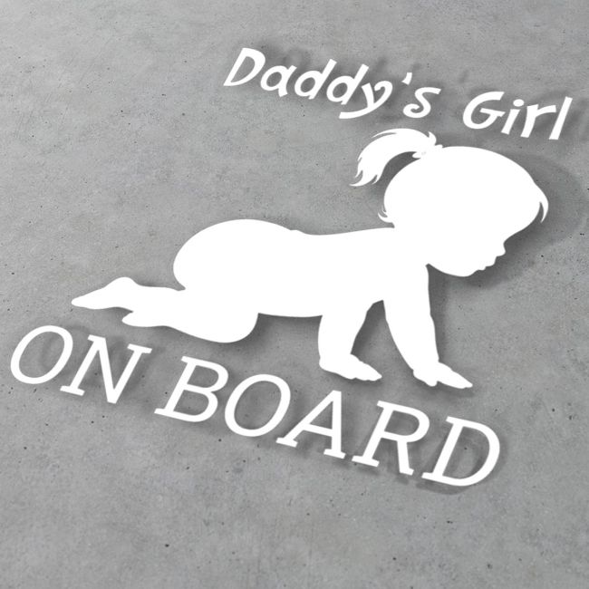 Car sticker Daddy's girl baby girl View 5