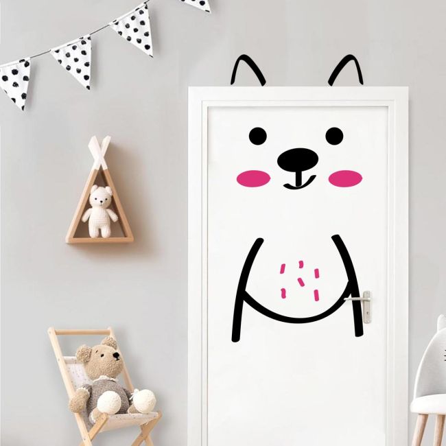 Αυτοκόλλητο Πόρτας Γατάκι Όψη 1