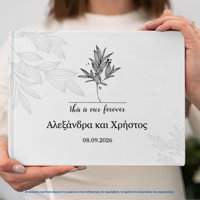 Wishes book, Minimal Floral 2