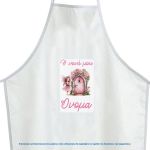 Christening apron printed for godparents, fairy magic door