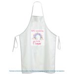 Sticker forbaptism apron, Rainbow painted with clouds