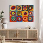 Canvas print Squares with concentric circles Kandinsky W. Framed canvas View 2