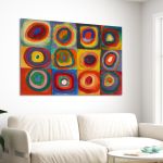 Canvas print Squares with concentric circles Kandinsky W. Framed canvas View 3