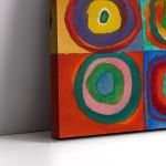 Πίνακας ζωγραφικής Squares with concentric circles Kandinsky W. Καμβάς τελαρωμένος Όψη 5