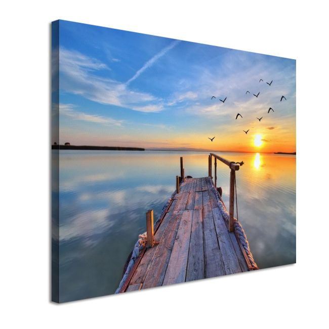 Canvas print  Sunset at dock Framed canvas View 4