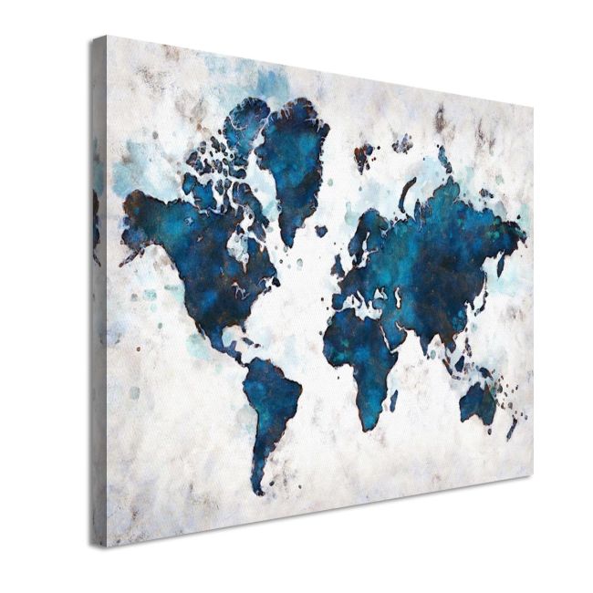 Canvas print Retro map watercolors Framed canvas View 4