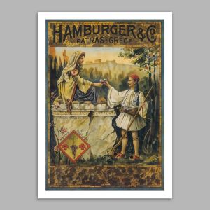 Vintage poster HAMBURGER AND Co  Poster with black frame View 1 2