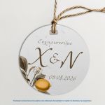 Καρτελάκια ευχαριστήρια Γάμου Vintage Lemon 4 Ø Όψη 3