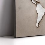 Πίνακας σε καμβά χάρτης παγκόσμιος World map 3d illustration Καμβάς τελαρωμένος Όψη 5