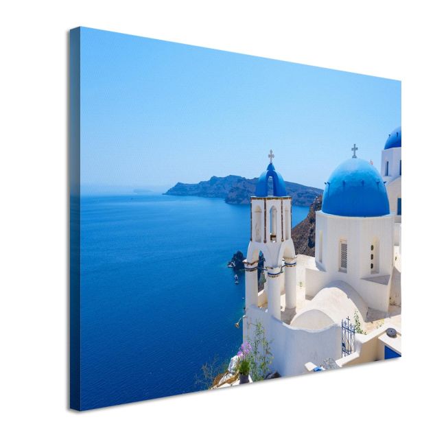 Πίνακας σε καμβά Santorini view VI Καμβάς τελαρωμένος Όψη 4