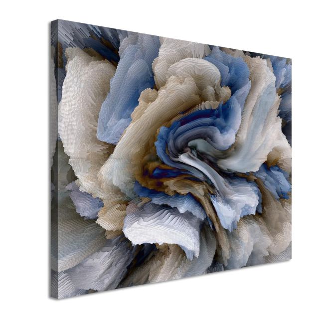 Πίνακας σε καμβά Abstract fractal waves Καμβάς τελαρωμένος Όψη 4