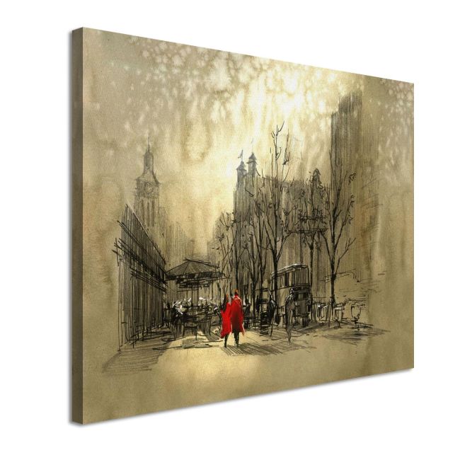 Canvas print Couple in red Framed canvas View 4