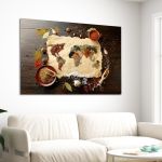 Canvas print Spicy world map Framed canvas View 3