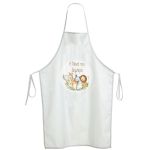 Christening apron printed for godparents Elegant painted animals View 2
