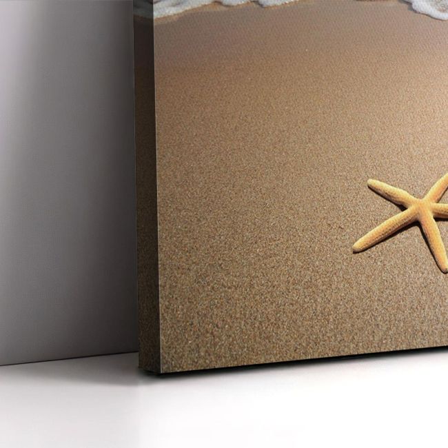 Πίνακας σε καμβά αστερίες στην παραλία Starfishes Καμβάς τελαρωμένος Όψη 5