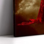 Canvas print Woman in red dress horizontal Framed canvas View 5