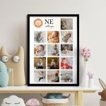 One wild year αφίσα κάδρο  με 12 + 1 τετράγωνες φωτογραφίες  Αφίσα πόστερ με μαύρη κορνίζα Όψη 1