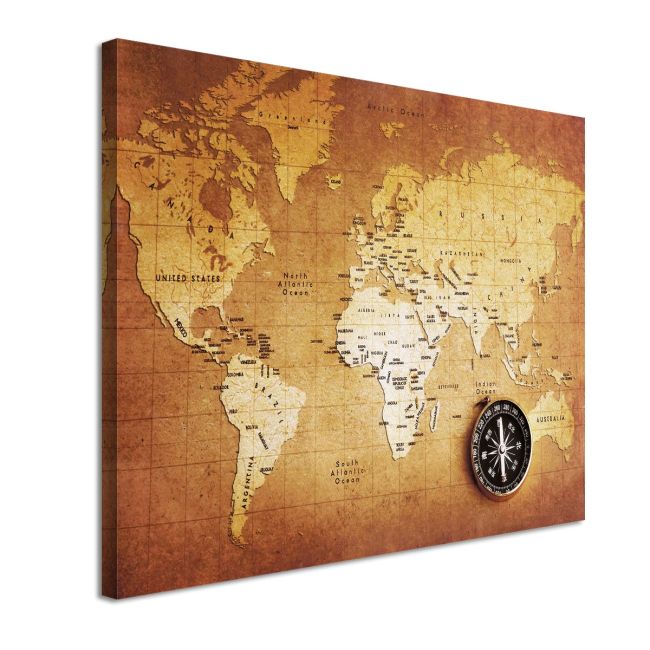 Canvas print World map Framed canvas View 4