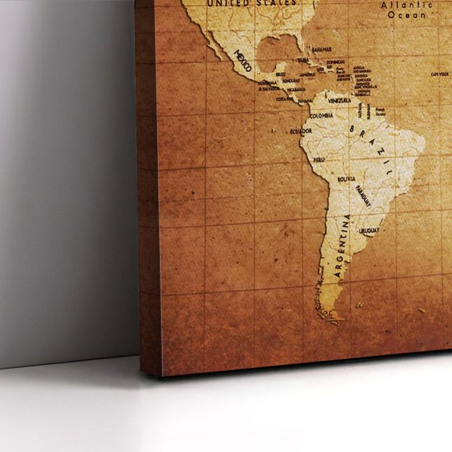 Canvas print World map Framed canvas View 5