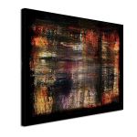 Πίνακας σε καμβά Abstract red yellow black οριζόντιος Καμβάς τελαρωμένος Όψη 4