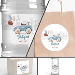 Car in the city sticker with name and date 95 X 45 cm View 7