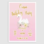 Party invitation elegant swan princess 9x13 ▯ View 2