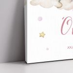 Πίνακας σε καμβά βάπτισης Ουράνιο τόξο ζωγραφιστό με σύννεφα και φωτογραφία Καμβάς τελαρωμένος Όψη 5