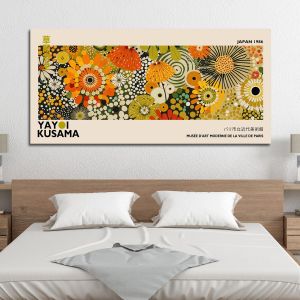 Πίνακας ζωγραφικής A field of flowers IV reart (original YAYOI Kusama) πανοραμικός Καμβάς τελαρωμένος Όψη 1