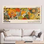 Canvas print A field of flowers VI reart (original YAYOI Kusama) Framed canvas View 2