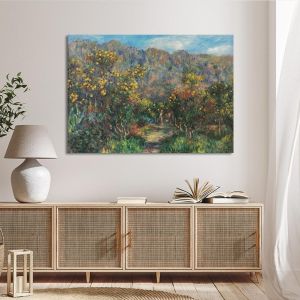 Πίνακας ζωγραφικής Landscape with mimosas Renoir A. Καμβάς τελαρωμένος Όψη 1 2