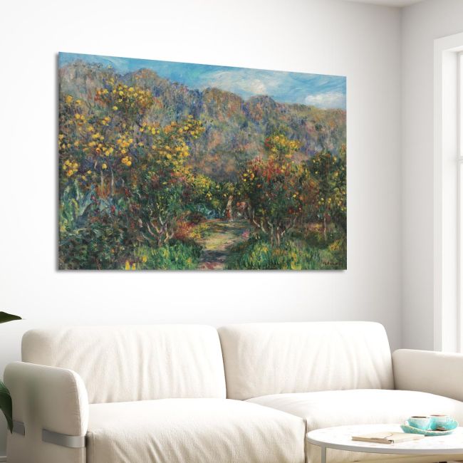 Canvas print Landscape with mimosas Renoir A. Framed canvas View 3