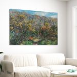 Canvas print Landscape with mimosas Renoir A. Framed canvas View 3