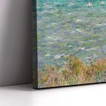 Πίνακας ζωγραφικής The cliff walk at Pourville Monet Καμβάς τελαρωμένος Όψη 5