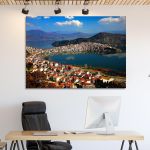 Πίνακας σε καμβά Καστοριά Καμβάς τελαρωμένος Όψη 1