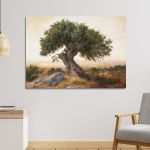 Πίνακας ζωγραφικής Ελιά στην πεδιάδα Καμβάς τελαρωμένος Όψη 1
