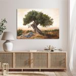 Canvas print Olive tree in the plain Framed canvas View 2