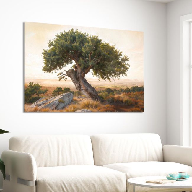 Canvas print Olive tree in the plain Framed canvas View 3