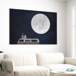 Canvas print Under the full moon Framed canvas View 3